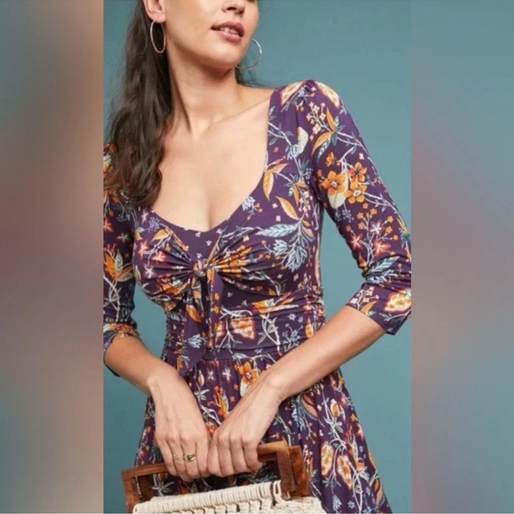 Anthropologie | Maeve Beloved Purple High Low Dress Sz s - Picture 4 of 14